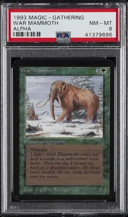 1993 MTG ALPHA WAR MAMMOTH PSA 8 - Image 1