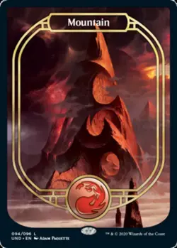 Mountain - Foil (Full Art) Magic mtg Light Play, English Unsanctioned x1 - Image 1