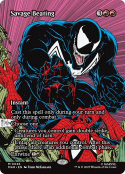 SAVAGE BEATING mtg NM-M Spider-Man Marvel Universe Mythic - Image 1