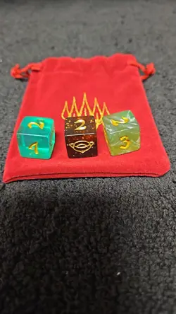MTG MAGIC THE GATHERING LORD OF THE RINGS DICE SET WITH BAG PROMO LOTR - Image 2