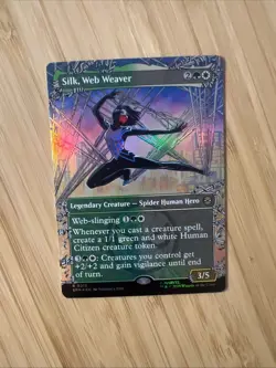 x1 Silk, Web Weaver - Foil - Borderless R MTG Marvel's Spider-Man M/NM, English - Image 1
