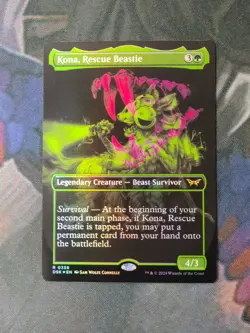 Kona, Rescue Beastie - Foil Showcase | 7% Off 2+ | Duskmourn | NM | MTG - Image 1