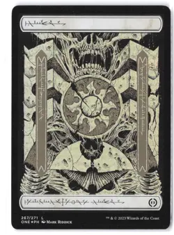 Plains () - Full Art #267 Phyrexia: All Will Be One Near Mint Foil - Image 1