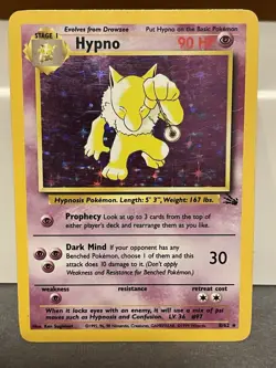 Hypno - Pokemon Fossil 8/62 - Holo Rare - Unlimited Edition - MP - Image 1