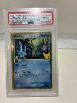 2021 Pokemon Black Star Promo #SWSH136 Mimikyu Holo Celebrations KSA 9 Mint - Image 1