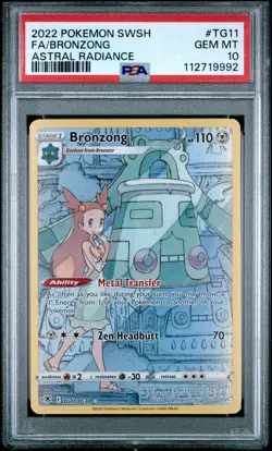 2022 POKEMON SWORD & SHIELD ASTRAL RADIANCE #TG11 FULL ART/BRONZONG PSA 10 - Image 1