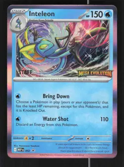 Pokemon Mega Evolution #002 Inteleon STAFF Prerelease Promo - Image 1
