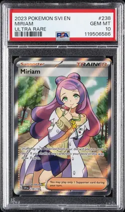 2023 POKEMON SVI EN-SCARLET & VIOLET ULTRA RARE #238 MIRIAM PSA 10 - Image 1