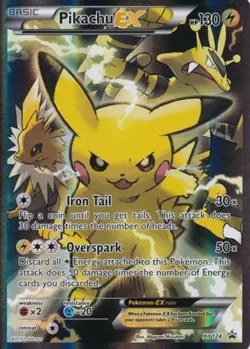 Pikachu-EX - XY124 - Red And Blue Collection Promo PL/MP, English Pokemon Promos - Image 1