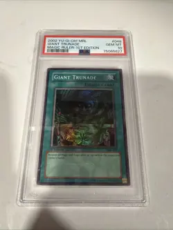 2002 Yu-Gi-Oh! Giant Trunade MRL-048 Super Rare 1st Edition PSA 10 GEM MINT - Image 1