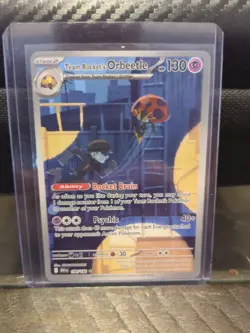 Pokemon TCG Team Rockets Orbeetle Destined Rivals 198/182 Illustration Rare Card - Image 1