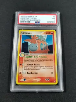 Pokemon Card Holo Camerupt 3/100 PSA 7 NM ex Crystal Guardians - Image 1
