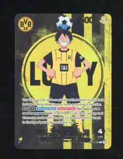 One Piece x BVB Borussia Dortmund Promo Card Monkey D Luffy ST13-003 Sealed - Image 3