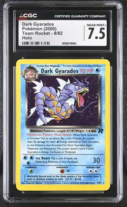 CGC 7.5 Dark Gyarados 2000 Team Rocket 8/82 Holo Pokemon Card - Image 1