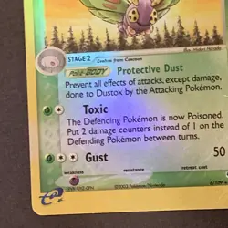 Dustox Reverse Holo Rare 6/109 EX Ruby and Saphire Pokemon Card - Image 5