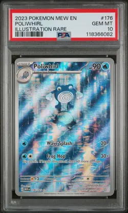 Pokemon Poliwhirl 176/165 2023 S&V 151 Illustration Rare Card - PSA 10 GEM MINT - Image 1