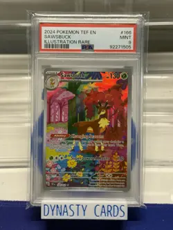 2024 PSA 9 Pokemon Temporal Forces Sawsbuck Illustration Rare 166/162 card Mint - Image 1