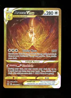 Pokemon TCG SWSH Crown Zenith Arceus vStar GG70 Secret Rare Card - Image 1
