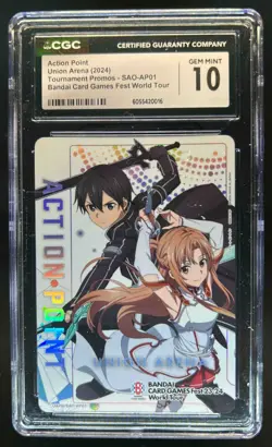 2024 Union Arena Action Point Bandai Card Fest World Tour Promo #SAO-AP01 CGC 10 - Image 1