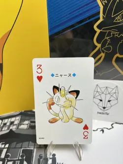 NM PACK FRESH 1999/2000 Lugia Pokemon Silver Poker Playing Card Meowth - Image 1