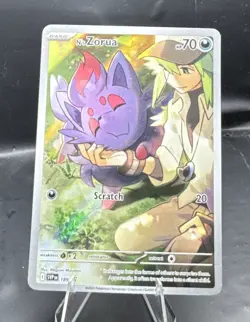 Pokemon N's Zorua 189 Sv: Scarlet & Violet Promo Cards Holo Full Art - Image 1
