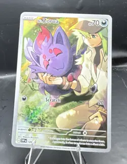 Pokemon N's Zorua 189 Sv: Scarlet & Violet Promo Cards Holo Full Art - Image 3