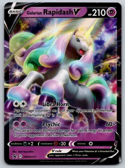 Galarian Rapidash V - SWSH111 SWSH: Sword & Shield Promo Cards NM Pokemon Card T - Image 1