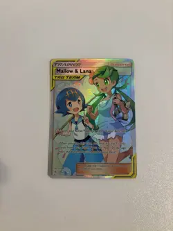 Pokemon TCG Mallow & Lana Full Art Holo Card 231/236 Sm-Cosmic Eclipse - Image 1
