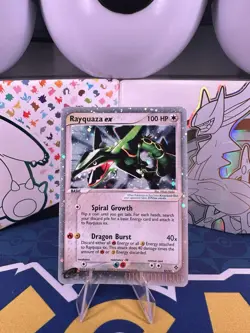 Pokemon EX Dragon Rayquaza Holo Card #97/97 Ultra Rare LP-MP - Image 2