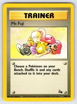 Mr. Fuji 58/62 1999 Fossil Set Pokemon Card Vintage WOTC Trainer Uncommon - VLP - Image 1