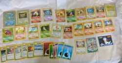 Unknown Lot Of Pokemon Base Set Cards W/ Holos - Image 1