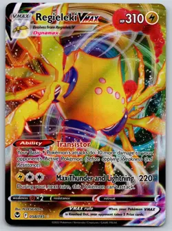 Regieleki VMAX 058/195 SWSH12: Silver Tempest NM Pokemon Card TCG - Image 1