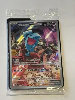 Pokemon Destined Rivals Sealed Promo Card #203 Team Rocket’s Wobbuffet Sealed - Image 1