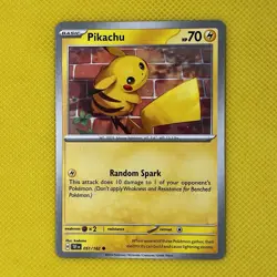 Pikachu 051/162 Common Temporal Forces Pokemon Card NM - Image 1