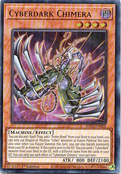 Cyberdark Chimera SDCS-EN002 Yu-Gi-Oh! Card NM 1st Edition - Image 1