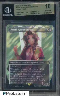 2025 MTG Final Fantasy EN Borderless Surge Foil #0519 Aerith Gainsborough BGS 10 - Image 1