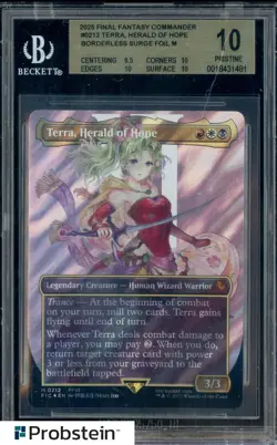 2025 MTG Final Fantasy E Artist Borderless Surge Foil #0212 Terra BGS 10 - Image 1