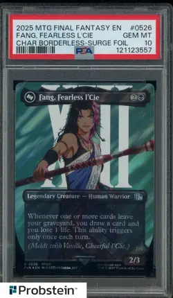 2025 MTG Final Fantasy Borderless Surge Foil #0526 Fang Fearless I'cie PSA 10 - Image 1