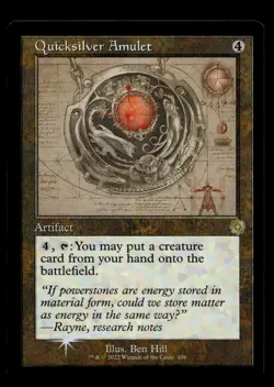 Quicksilver Amulet (Schematic) 108 Foil R The Brothers' War: Retro Frame Artifac - Image 1