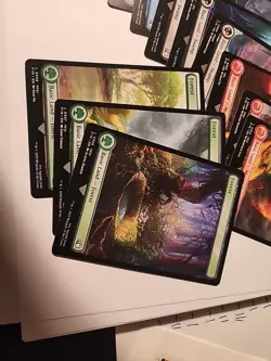 MTG Final Fantasy Full Art Basic Lands NM Complete Set of 16 - Image 1