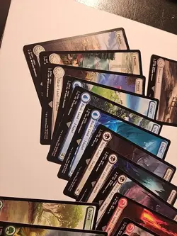 MTG Final Fantasy Full Art Basic Lands NM Complete Set of 16 - Image 2