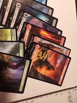 MTG Final Fantasy Full Art Basic Lands NM Complete Set of 16 - Image 4