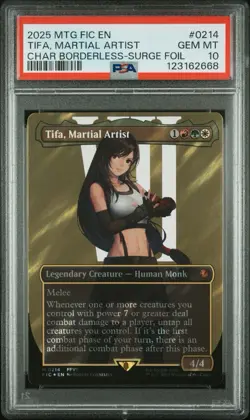 PSA 10 MTG FINAL FANTASY SURGE FOIL COMMANDER #0214 TIFA, MARTIAL ARTIST 2025 - Image 1