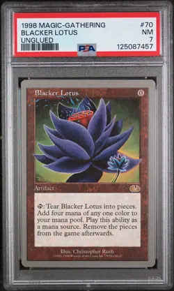 Blacker Lotus #70 (NM) Unglued UGL Magic MTG PSA 7 - Image 1