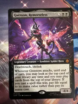 Gwenom, Remorseless (Extended Art) 0256 (M) MTG Marvel's Spider-Man (SPM) - Image 1