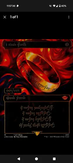 Custom Foil Custom sticker on bulk MTG Commander - unose-2581 - Image 1