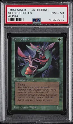 1993 MTG ALPHA SCRYB SPRITES PSA 8 - Image 1