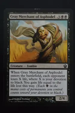 Magic The Gathering MTG GRAY MERCHANT OF ASPHODEL Theros LP Lightly Played - Image 1