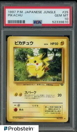 1997 Pokemon Japanese Jungle #25 Pikachu PSA 10 GEM MINT - Image 1