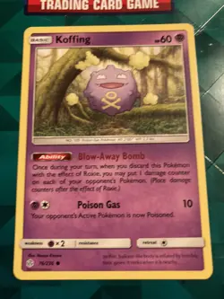 Pokemon TCG Koffing Sun & Moon - Cosmic Eclipse 76/236 Regular Common-NM - Image 1